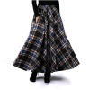 2017 Autumn Winter Women Skirt 50s Vintage and Retro Wool Maxi Elastic Waist Plaid Classical Thick Warm Saias Longa