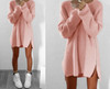 2017 Autumn Winter Women Dress Fashion Loose Casual Mini Dress Plus Size Sexy O-Neck Side Zippers Office Dress Vestidos de festa