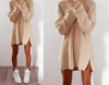 2017 Autumn Winter Women Dress Fashion Loose Casual Mini Dress Plus Size Sexy O-Neck Side Zippers Office Dress Vestidos de festa