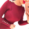 2017 Autumn Winter Warm Knitted Midi Dress Women Sexy Solid Long Sleeve Package Hip Bodycon Dress Vestidos GV420