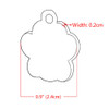 Glitter  Custom Pet Dog Tag Personalized Engraved Dogs Cat ID Tags Free Hook & Bell Pink Blue Silver Red Colors Paw Shape