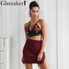 Glamaker Sexy side split knitted skirts womens Soft casual a-line women skirt Female autumn winter short skirt bottom streetwear