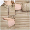 Gizmosy! Female Warm Winter Jacket Women Down Coat Thin 90% White Duck Down Parka Ultra-light Long Down Jacket Outwear BN011
