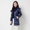 Gizmosy! Female Warm Winter Jacket Women Down Coat Thin 90% White Duck Down Parka Ultra-light Long Down Jacket Outwear BN011