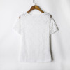 2018 Summer Women Sexy Floral Lace Slim Fitted Solid Blouses Shirts Ladies Elegant Casual Short Sleeve Tee Tops Blusas