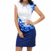 2018 Summer Women Fashion Dress Plus Size Sexy the Neck Print Elegant Sleeveless Formal Party Evening Pencil Mini Dresses