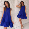 2018 Summer Women Dresses Casual Beach Party Chiffon Dress Ruffle Sleeveless Sundress Female Fashion Mini Sexy Dresses