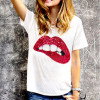 2018 Summer Style Tops Tees Women's T Shirt Women T-Shirt Lips Printed Tshirt Woman Clothes camisetas femininas 2018 Summer Style Tops Tees Women's T Shirt Women T-Shirt Lips Printed Tshirt Woman Clothes camisetas femininas