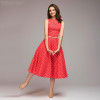 2018 Summer New sleeveless women dress O-neck vestidos Women elegant thin dot printing Mid-Calf casual dress Female