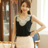 2018 summer new fashion O-neck women's clothing casual sexy sleeveless chiffon women blouse shirt white women tops blusas 036 30