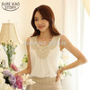 2018 summer new fashion O-neck women's clothing casual sexy sleeveless chiffon women blouse shirt white women tops blusas 036 30