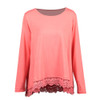 2018 Summer Hot Plus Size 3XL 4XL 5XL T Shirt Women Lace T-Shirt Long Sleeve Irregular Hem Oversize Tops Tee Casual Tunic female