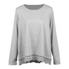 2018 Summer Hot Plus Size 3XL 4XL 5XL T Shirt Women Lace T-Shirt Long Sleeve Irregular Hem Oversize Tops Tee Casual Tunic female