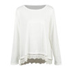 2018 Summer Hot Plus Size 3XL 4XL 5XL T Shirt Women Lace T-Shirt Long Sleeve Irregular Hem Oversize Tops Tee Casual Tunic female