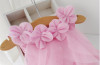 2018 Summer Girls Dress Toddler Girl Chiffon Birthday Party Dress Flowers Kids Sleeveless Dresses Infant Baby Clothes