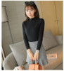 New 2018 spring winter women ladies slim fitting knitted turtleneck sweater top femme korean pullover clothes