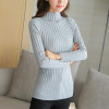 New 2018 spring winter women ladies slim fitting knitted turtleneck sweater top femme korean pullover clothes