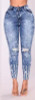 New 2018 Spring Summer Stretchy Blue Hole Ripped Jeans Woman Denim Pants Trousers For Women Pencil Skinny Jeans