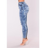 New 2018 Spring Summer Stretchy Blue Hole Ripped Jeans Woman Denim Pants Trousers For Women Pencil Skinny Jeans