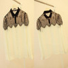 New 2018 Fashion Women Ladies Vintage Chiffion Blouses Shirts Long Sleeve Tops Blusas haut dentelle Lace Blouse chemise femme