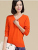 New 2018 Autumn-Spring Fashion Women Sexy V-neck Knit candy color Sweater Outerwear Pullover Tops Knitted Cashmere Sweater Women