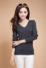 New 2018 Autumn-Spring Fashion Women Sexy V-neck Knit candy color Sweater Outerwear Pullover Tops Knitted Cashmere Sweater Women