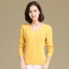 New 2018 Autumn-Spring Fashion Women Sexy V-neck Knit candy color Sweater Outerwear Pullover Tops Knitted Cashmere Sweater Women