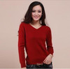 New 2018 Autumn-Spring Fashion Women Sexy V-neck Knit candy color Sweater Outerwear Pullover Tops Knitted Cashmere Sweater Women