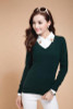 New 2018 Autumn-Spring Fashion Women Sexy V-neck Knit candy color Sweater Outerwear Pullover Tops Knitted Cashmere Sweater Women
