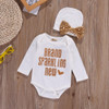 2017 baby Girls clothing sets Sequin Infant Newborn Baby Girls Romper+Hat Jumpsuit Clothes Outfit Set