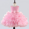 2017 Baby Girl Formal Wear Dress Children Kids Prom Red Dresses For Girls Clothes Flower Girl Party Dress Wedding Ball Gown