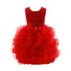 2017 Baby Christening First Birthday Dress Kids Clothes Ruffles Lace Princess Dresses Girls Wedding Party Tutu Dress H2