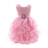2017 Baby Christening First Birthday Dress Kids Clothes Ruffles Lace Princess Dresses Girls Wedding Party Tutu Dress H2
