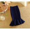2017 Autumn&Winter Womens Midi Fish Tail Skirt Fashion Knit Package Hip Midi Skirt Ladies High Waist Flounced Skirts Faldas Saia 2017 Autumn&Winter Womens Midi Fish Tail Skirt Fashion Knit Package Hip Midi Skirt Ladies High Waist Flounced Skirts Faldas Saia