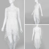 DeRuiLaDy Summer Fashion Women Sexy Dress Boho Casual Mini Bodycon Dresses Women White Sexy Lace Beach Maxi Dress vestidos