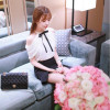 DERUILADY Off Shoulder Top Women Sexy Shirt 2018 New Summer Office Lady White Elegant Blouses Ladies Bow Chiffon Casual Blouse