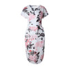DeRuiLaDy Floral Printed Boho Dress Women 2018 New Short Sleeve Split Sundress Dresses Female Casual Beach Summer Dress Vestidos