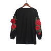 DeRuiLaDy 2017 Autumn Winter Long Sleeve Women Hoodies Flowers Embroidery O-Neck sweatshirt Hooded Casual Black White Hoodie DeRuiLaDy 2017 Autumn Winter Long Sleeve Women Hoodies Flowers Embroidery O-Neck sweatshirt Hooded Casual Black White Hoodie