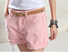 Denim Shorts Jeans Shorts Female Women Summer Plus Size 2017 Fashion Women's Shorts Spring and Summer White Pink Women's Short