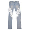 Denim Jeans Womens Sexy Lace Stitching High Waist Pencil Pants Hole Ripped Jeans For Women Plus Size XXXL Skinny Jeans Female
