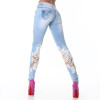 Denim Jeans Womens Sexy Lace Stitching High Waist Pencil Pants Hole Ripped Jeans For Women Plus Size XXXL Skinny Jeans Female