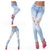 Denim Jeans Woman Sexy Lace Stitching High Waist Pencil Pants Ripped Jeans For Women Plus Size XXXL Skinny Jeans Female C3100