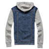 Denim Jacket men hooded sportswear Outdoors Casual fashion Jeans Jackets Hoodies Cowboy Mens Jacket and Coat Plus Size 4XL 5XL