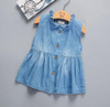 Denim Baby Girl Princess Dress Kid Baby Party Wedding Pageant Dresses girls Clothes