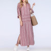 2018 Autumn ZANZEA Women Striped Dress Sexy V Neck Long Sleeve Maxi Long Dresses Vintage Casual Loose Plus Size Vestidos