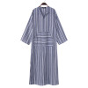 2018 Autumn ZANZEA Women Striped Dress Sexy V Neck Long Sleeve Maxi Long Dresses Vintage Casual Loose Plus Size Vestidos