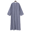 2018 Autumn ZANZEA Women Striped Dress Sexy V Neck Long Sleeve Maxi Long Dresses Vintage Casual Loose Plus Size Vestidos