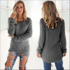 2018 Autumn Winter Women Casual Knitted Pullover Sweaters Fashion Long Sleeve O-Neck Black Red Pink Loose Female Sweater jumpers 2018 Autumn Winter Women Casual Knitted Pullover Sweaters Fashion Long Sleeve O-Neck Black Red Pink Loose Female Sweater jumpers