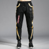 Autumn Winter Men Cargo Sweatpants With Pocket And Stripped Cotton Casual Slim Fitness Joggers Harem Men Trousers Black Punk