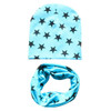 Autumn winter Knit Hats Crochet Scarves Hat Girl Boy Cap Kids Beanie Stars Hat Cotton Children Collar Scarf baby cap child cap